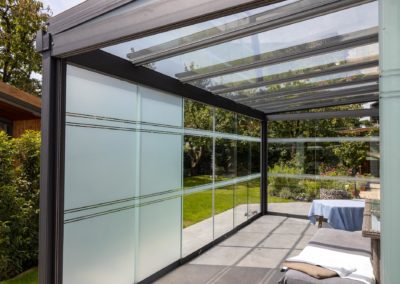 Folierung Sichtschutzfolie Milchglasfolie Terrassendach Haag
