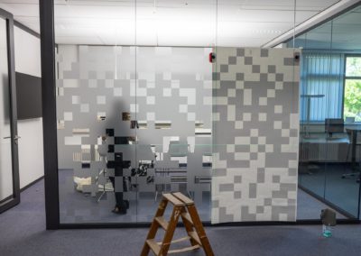 Sichtschutzfolierung Glasdekorfolie Büro Amerang