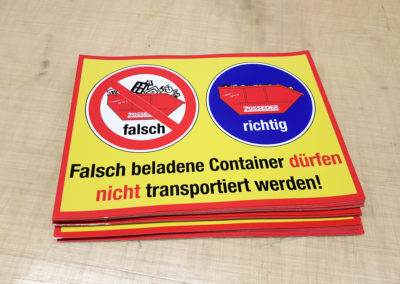Individuelle Aufkleber mit Schutzlaminat Zosseder Container