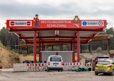 Beschilderung Schilder Recyclingzentrum Schilchau Wasserburg
