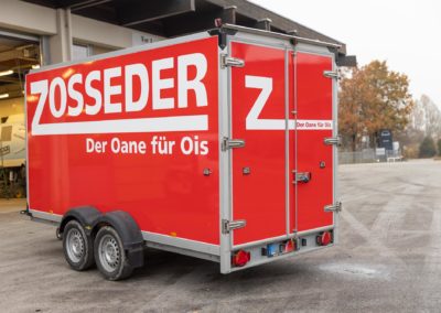 Beschriftung Anhänger Zosseder Wasserburg