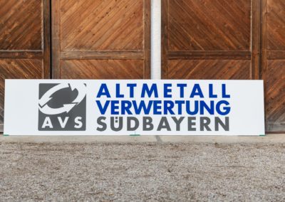 Schild XXL Altmetallverwertung Südbayern Wasserburg
