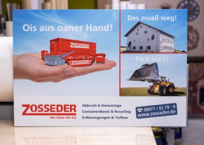 Schild Zosseder Wasserburg Eiselfing
