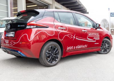 Autobeschriftung e-Auto Zosseder Wasserburg