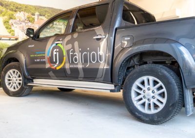 Autobeschriftung Fairjob Attl Wasserburg