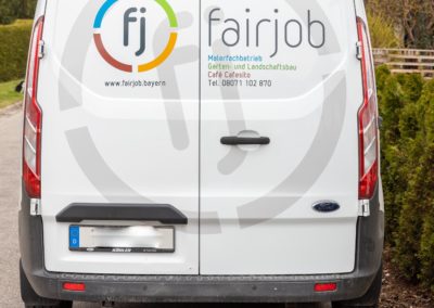 Autobeschriftung Fairjob Attl Wasserburg
