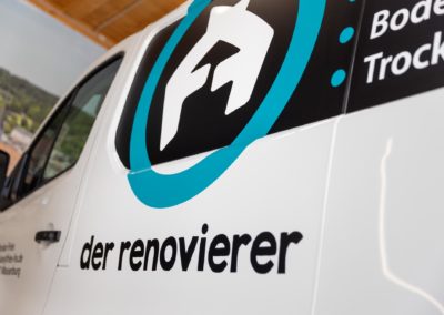 Fahrzeugbeschriftung der Renovierer Wasserburg