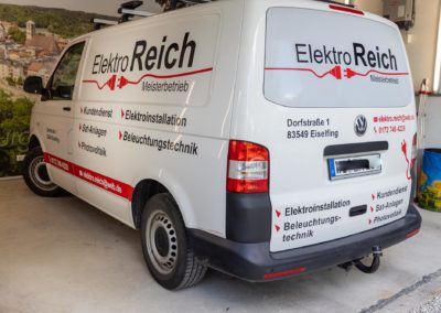 Fahrzeugbeschriftung Elektro Reich Eiselfing