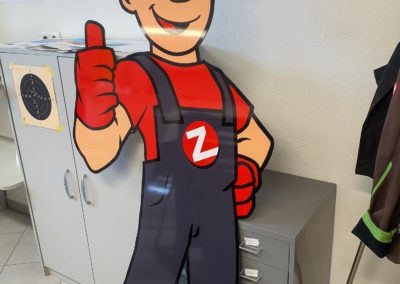 Schild Konturgeschnitten Recyclinganlage Schilchau Wasserburg