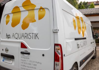 Fahrzeugbeschriftung HP Aquaristik Pfaffing