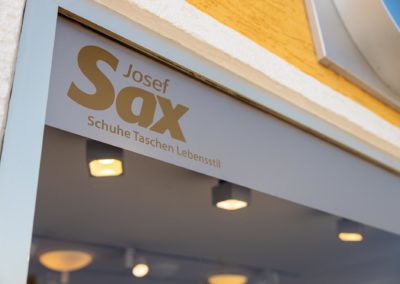 Schaufensterbeschriftung Josef Sax Haag
