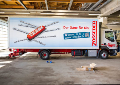 Fahrzeugbeschriftung LKW Zosseder Wasserburg