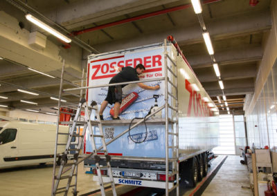 Fahrzeugbeschriftung Lastwagen Zosseder Wasserburg