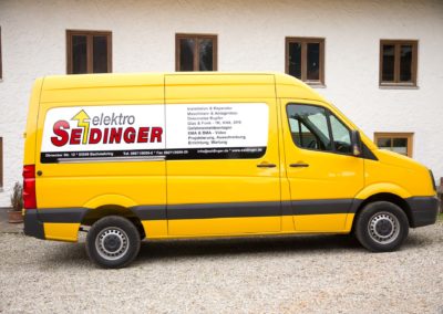 Fahrzeugbeschriftung Elektro Seidinger Wasserburg Bachmehring