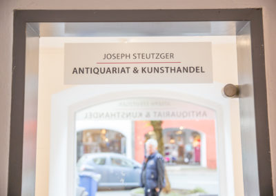 Schaufensterbeschriftung Joseph Steutzger Wasserburg
