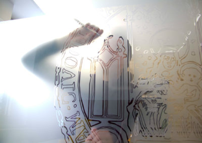Fensterfolierung Glasdekorfolie mit Muster
