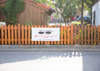 Schild Die Brille Rott Gartenzaun