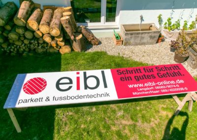 Werbebande Eibl Sportplatz Eiselfing