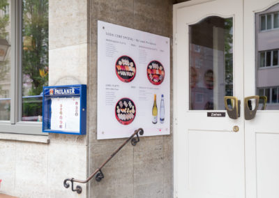 Schild aus Acrylglas Sushi Cent München
