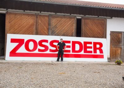 Schild aus Alu Dibond Zosseder