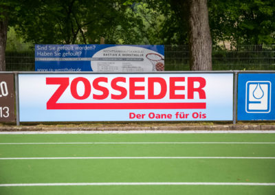 Werbebande Zosseder Fußballplatz Wasserburg
